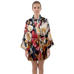 Ai-generated Long Sleeve Satin Kimono by nateshop