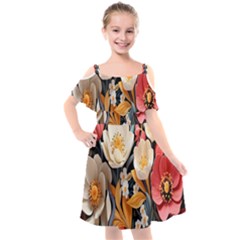 Ai-generated Kids  Cut Out Shoulders Chiffon Dress by nateshop