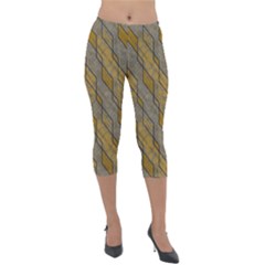 Background-batik Lightweight Velour Capri Leggings  by nateshop