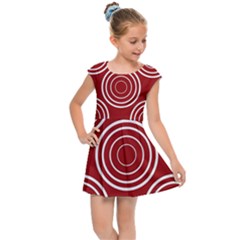 Background-red Kids  Cap Sleeve Dress by nateshop