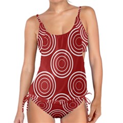 Background-red Tankini Set by nateshop