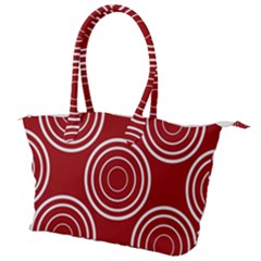 Background-red Canvas Shoulder Bag by nateshop