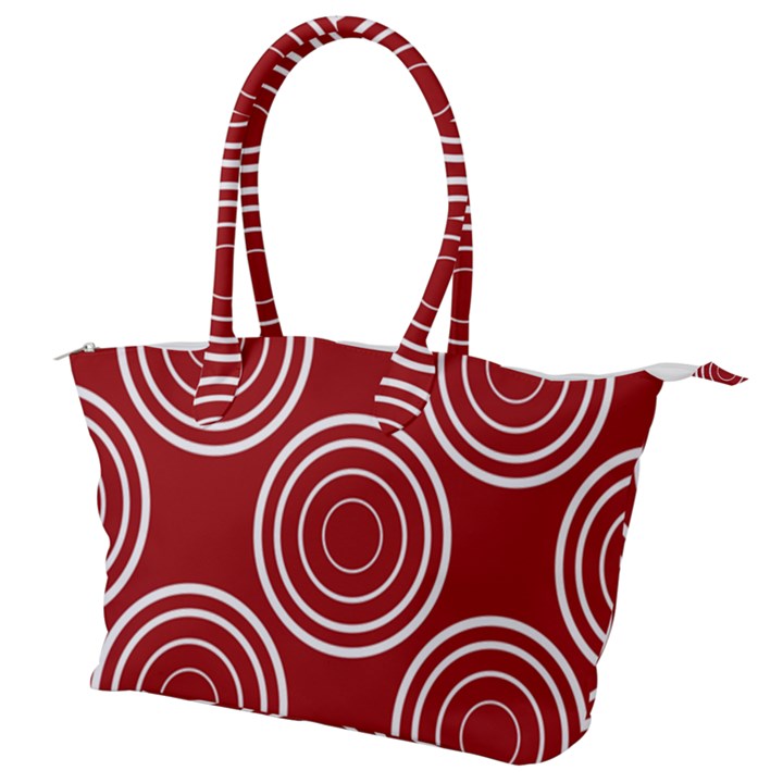 Background-red Canvas Shoulder Bag