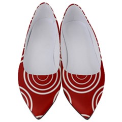 Background-red Women s Low Heels