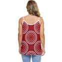 Background-red Casual Spaghetti Strap Chiffon Top View4