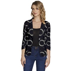 Digital-scrapbooking Women s One-button 3/4 Sleeve Short Jacket