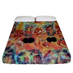 Indonesia-lukisan-picture Fitted Sheet (california King Size)