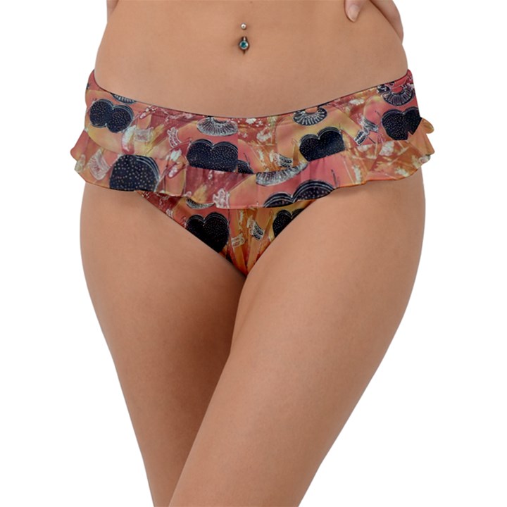 Indonesia-lukisan-picture Frill Bikini Bottoms