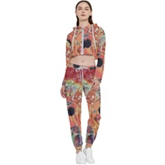 Indonesia-lukisan-picture Cropped Zip Up Lounge Set