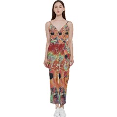 Indonesia-lukisan-picture V-neck Camisole Jumpsuit by nateshop