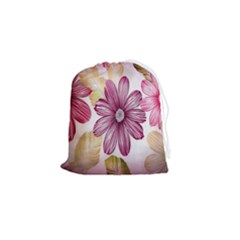 Print-roses Drawstring Pouch (small) by nateshop