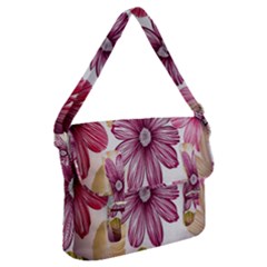 Print-roses Buckle Messenger Bag by nateshop