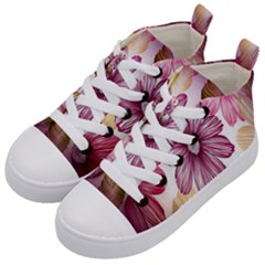 Print-roses Kids  Mid-top Canvas Sneakers by nateshop