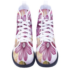 Print-roses Men s High-top Canvas Sneakers by nateshop