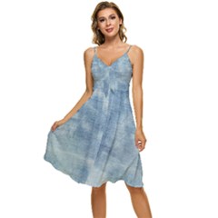 Denim,11 Sleeveless Tie Front Chiffon Dress by nateshop