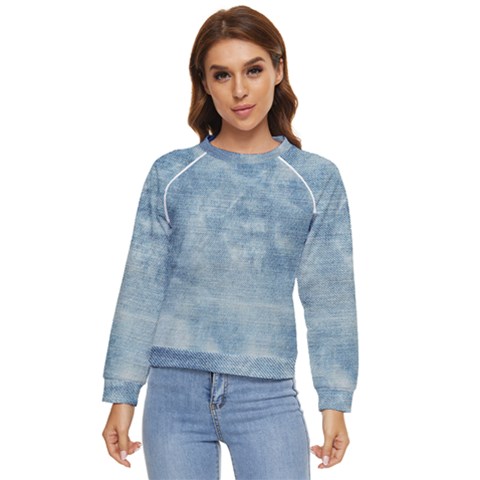 Denim,11 Women s Long Sleeve Raglan T-shirt by nateshop