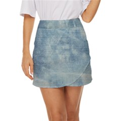 Denim,11 Mini Front Wrap Skirt by nateshop