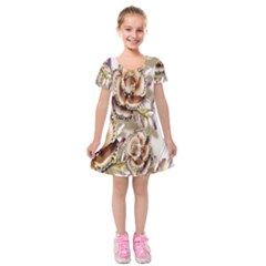 Butterfly Dreams, Bonito, Butterfly, Dream, Flower, Girly Kids  Short Sleeve Velvet Dress by nateshop