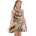 Butterfly Dreams, Bonito, Butterfly, Dream, Flower, Girly Kids  Halter Collar Waist Tie Chiffon Dress View1