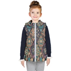 Flower Texture, Background, Colorful, Desenho, Kids  Hooded Puffer Vest by nateshop