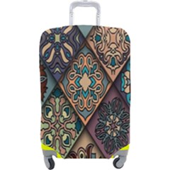 Flower Texture, Background, Colorful, Desenho, Luggage Cover (large) by nateshop