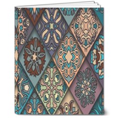 Flower Texture, Background, Colorful, Desenho, 8  X 10  Hardcover Notebook by nateshop