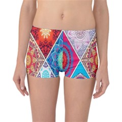 Mandala Pattern, Desenho, Designs, Glitter, Pattern Reversible Boyleg Bikini Bottoms by nateshop