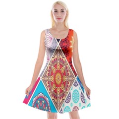 Mandala Pattern, Desenho, Designs, Glitter, Pattern Reversible Velvet Sleeveless Dress by nateshop