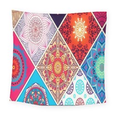 Mandala Pattern, Desenho, Designs, Glitter, Pattern Square Tapestry (large) by nateshop