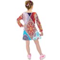 Mandala Pattern, Desenho, Designs, Glitter, Pattern Kids  Long Sleeve Velvet Dress View2