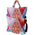 Mandala Pattern, Desenho, Designs, Glitter, Pattern Fold Over Handle Tote Bag View2