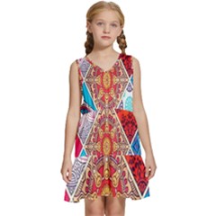 Mandala Pattern, Desenho, Designs, Glitter, Pattern Kids  Sleeveless Tiered Mini Dress by nateshop