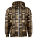 Brown Weaving Texture, Macro, Brown Wickerwork Men s Zipper Hoodie View1