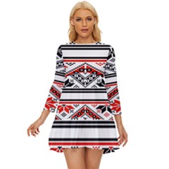 Bulgarian Long Sleeve Babydoll Dress