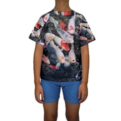 Koi Fish Nature Kids  Short Sleeve Swimwear by Ndabl3x