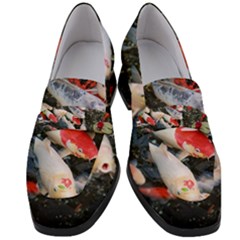 Koi Fish Nature Women s Chunky Heel Loafers by Ndabl3x