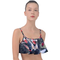 Koi Fish Nature Frill Bikini Top by Ndabl3x