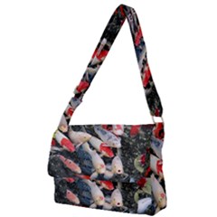 Koi Fish Nature Full Print Messenger Bag (l) by Ndabl3x