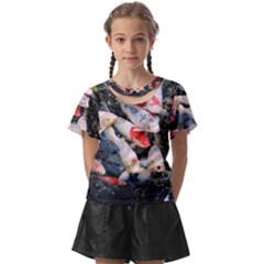 Koi Fish Nature Kids  Front Cut T-shirt by Ndabl3x