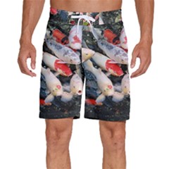 Koi Fish Nature Men s Beach Shorts by Ndabl3x