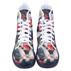 Koi Fish Nature Men s High-top Canvas Sneakers