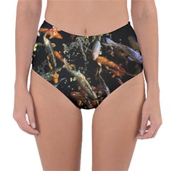 Shoal Of Koi Fish Water Underwater Reversible High-waist Bikini Bottoms by Ndabl3x