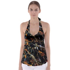 Shoal Of Koi Fish Water Underwater Tie Back Tankini Top by Ndabl3x