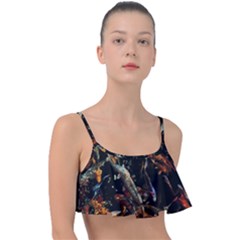 Shoal Of Koi Fish Water Underwater Frill Bikini Top by Ndabl3x