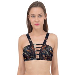 Shoal Of Koi Fish Water Underwater Cage Up Bikini Top by Ndabl3x