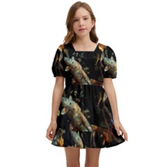 Shoal Of Koi Fish Water Underwater Kids  Short Sleeve Dolly Dress by Ndabl3x