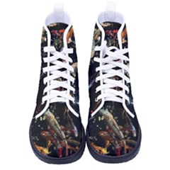 Shoal Of Koi Fish Water Underwater Men s High-top Canvas Sneakers