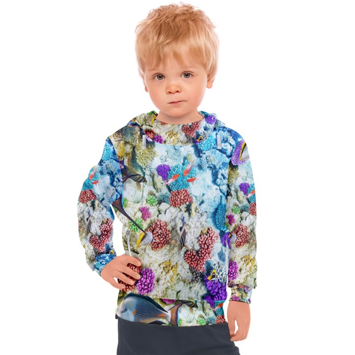 Fish The Ocean World Underwater Fishes Tropical Kids  Hooded Pullover