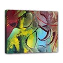 Detail Of A Bright Abstract Painted Art Background Texture Colors Canvas 14  x 11  (Stretched) View1