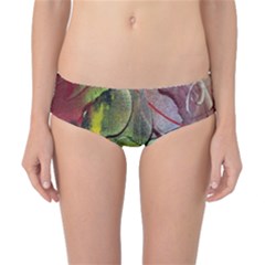 Detail Of A Bright Abstract Painted Art Background Texture Colors Classic Bikini Bottoms by Ndabl3x